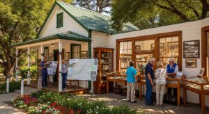 Visitors exploring the historic Sutter Creek Visitor Center, Amador County