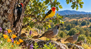 Native birds in an Amador County foothill habitat